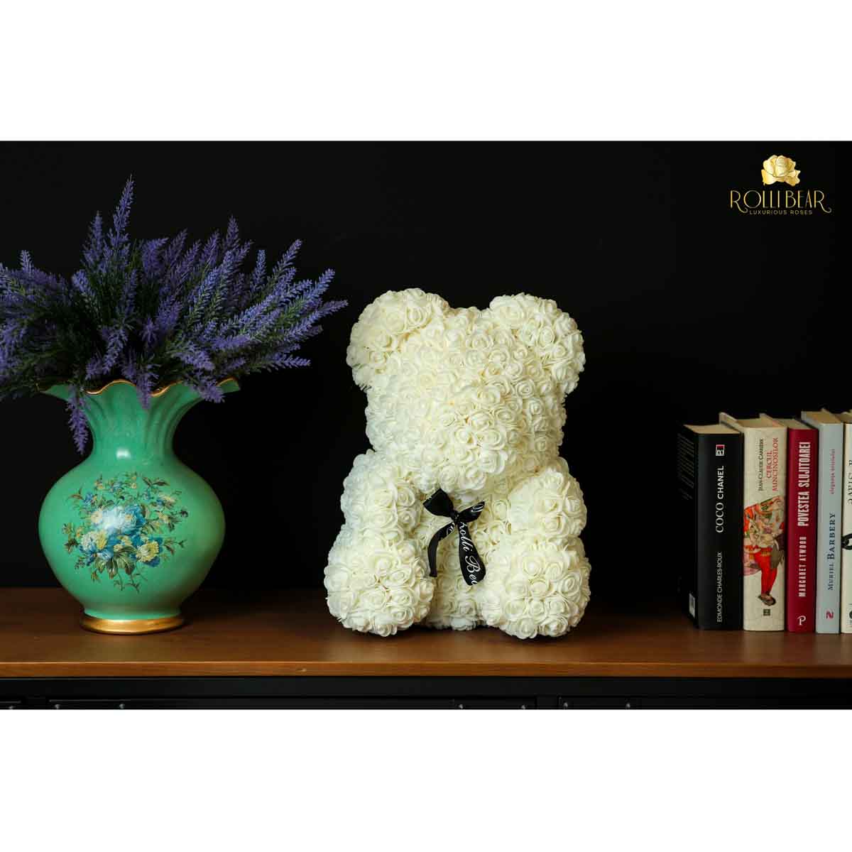 RolliBear_Ursulet_din_Trandafiri_Alb_40cm_3