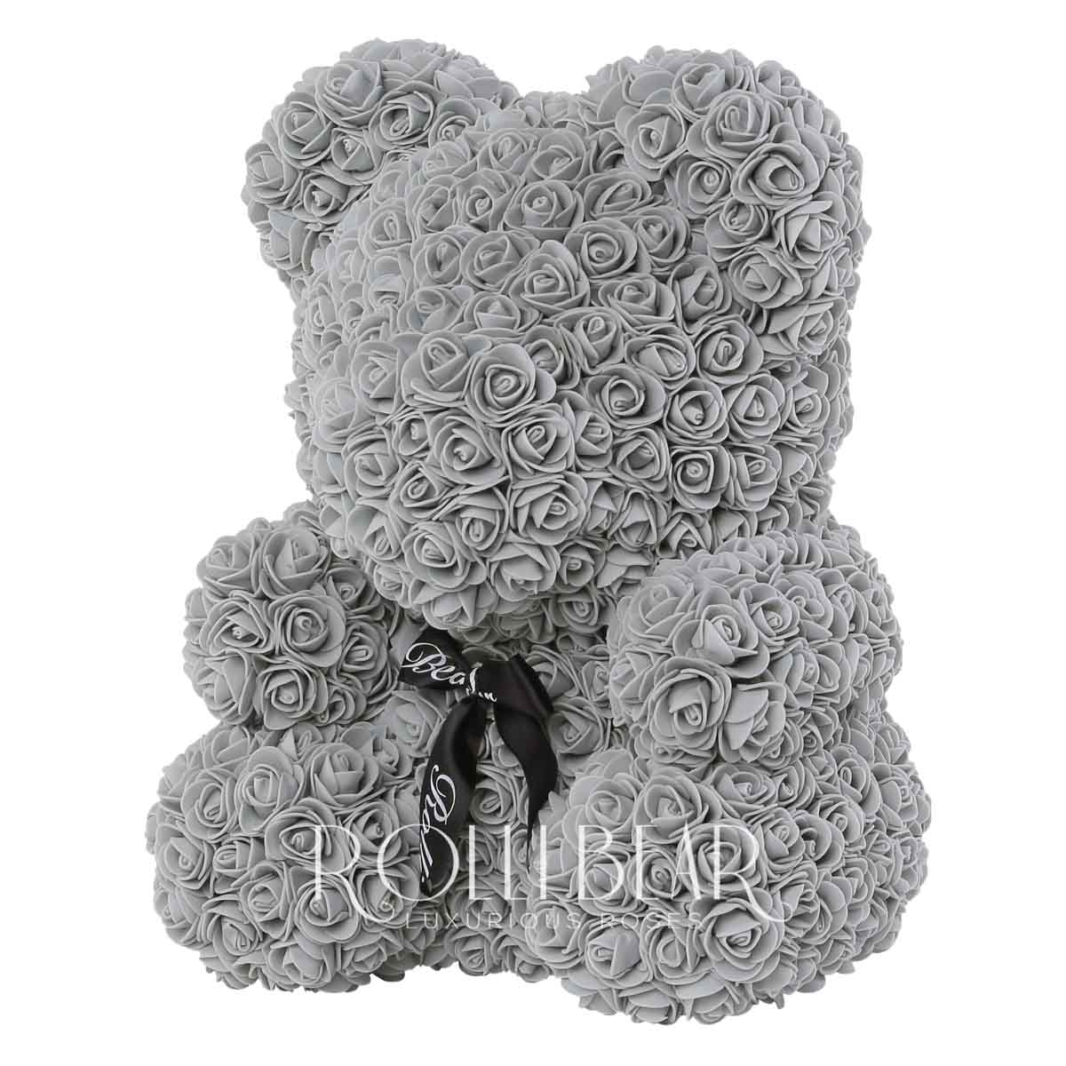 RolliBear_Ursulet_din_Trandafiri_Gri_40cm_2