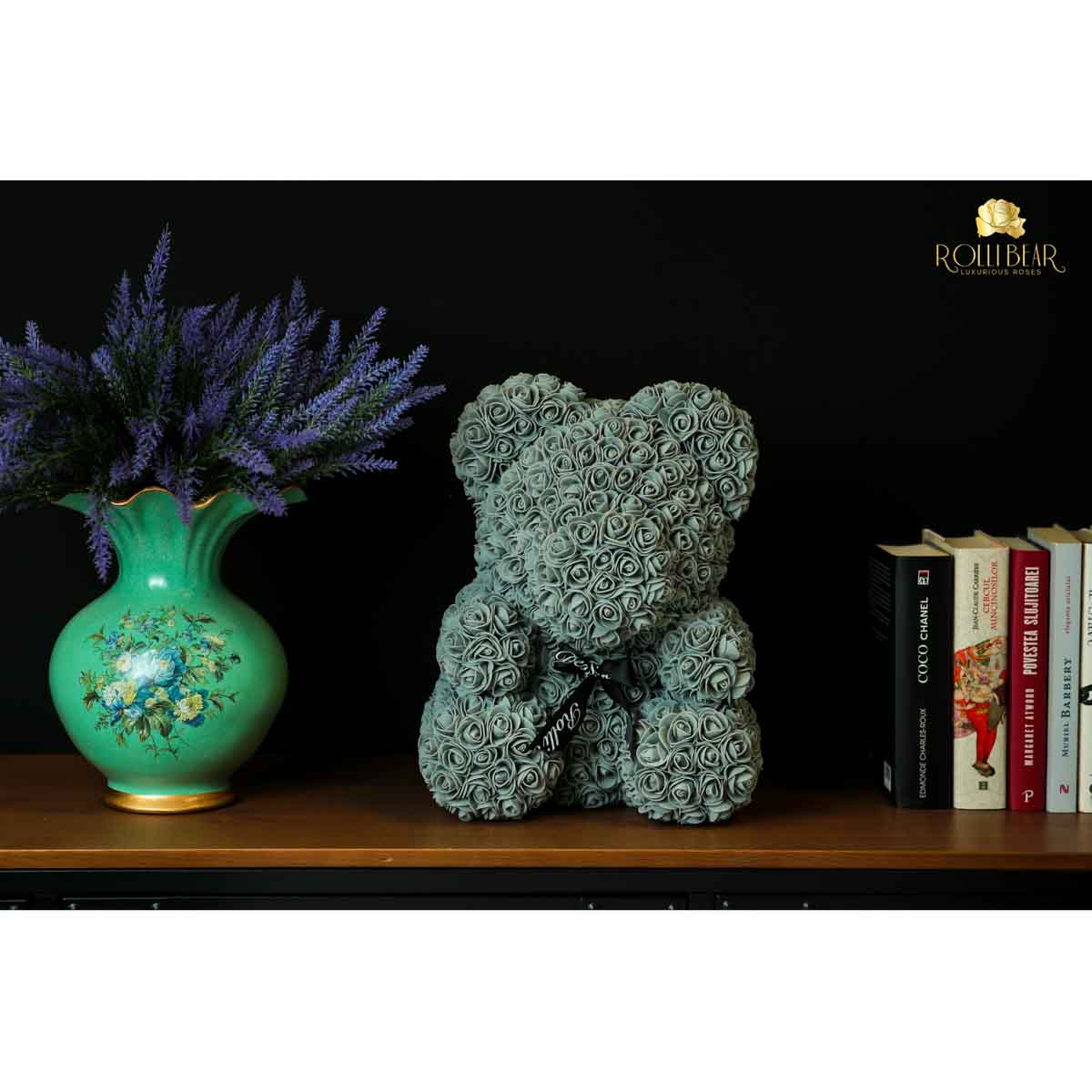 RolliBear_Ursulet_din_Trandafiri_Gri_40cm_3
