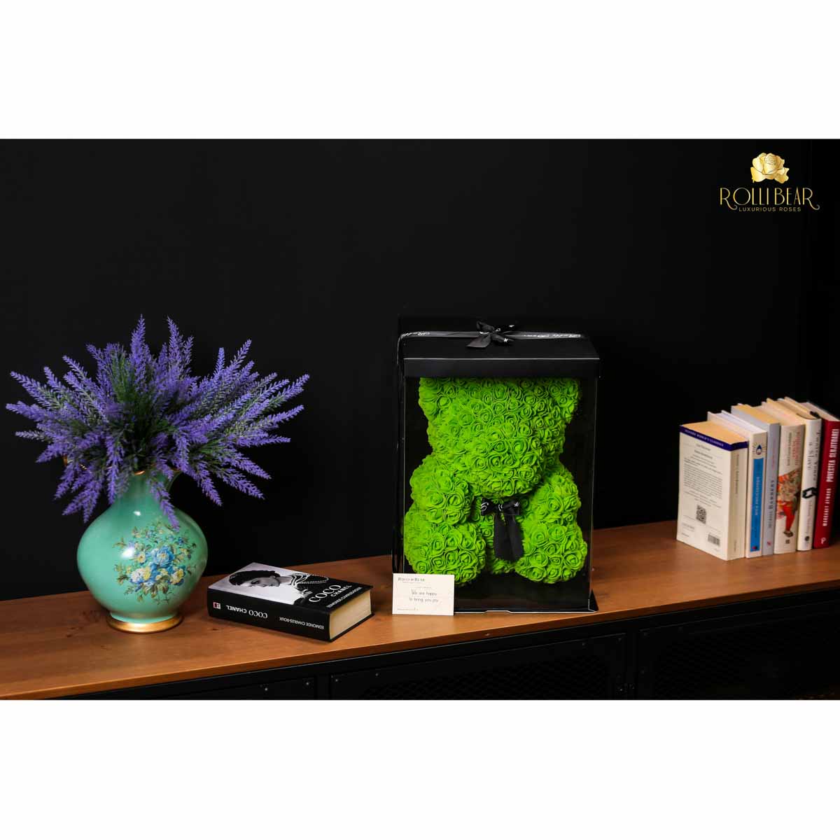 RolliBear_Ursulet_din_Trandafiri_Verde_40cm_4