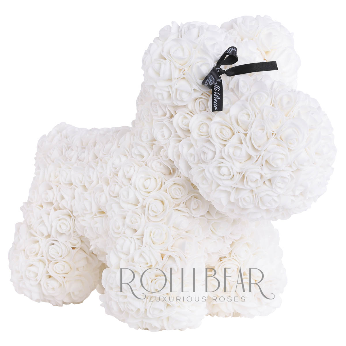 RolliBear_Catelus_din_Trandafiri_Alb_35cm_1