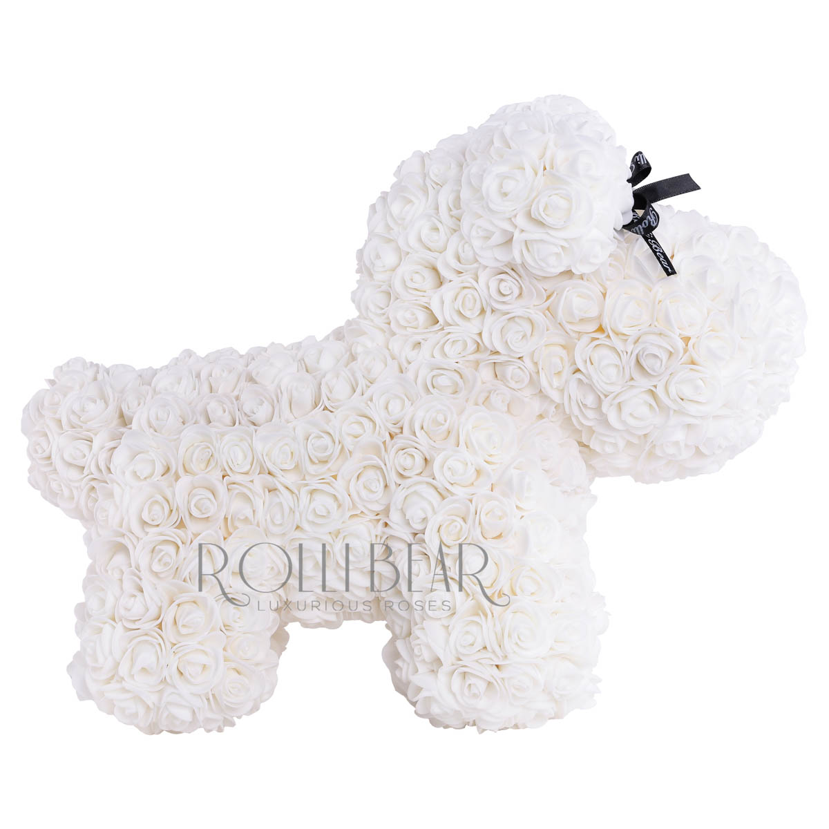RolliBear_Catelus_din_Trandafiri_Alb_35cm_2