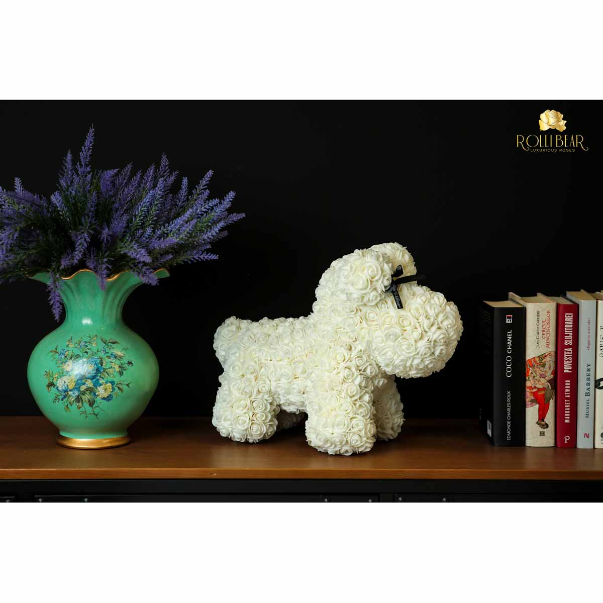 RolliBear_Catelus_din_Trandafiri_Alb_35cm_3