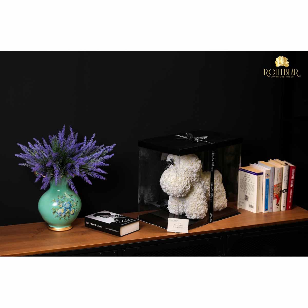 RolliBear_Catelus_din_Trandafiri_Alb_35cm_4