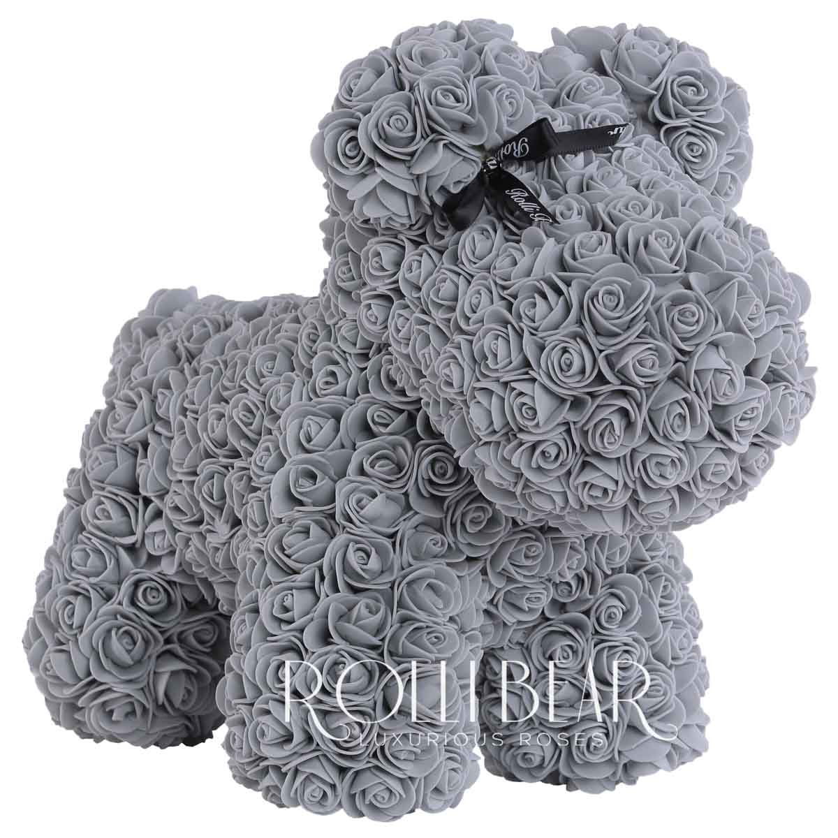 RolliBear_Catelus_din_Trandafiri_Gri_35cm_1