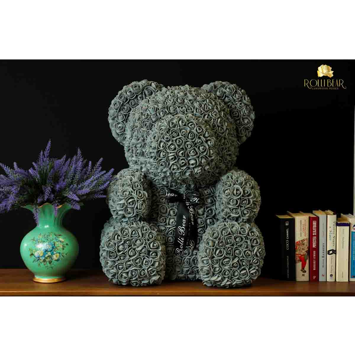 RolliBear_Ursulet_din_Trandafiri_Gri_65cm_3