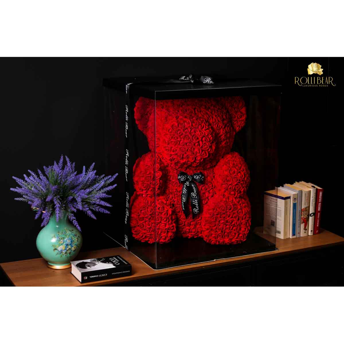 RolliBear_Ursulet_din_Trandafiri_Rosu_65cm_4