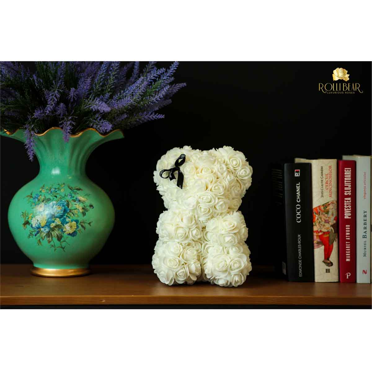 RolliBear_Ursulet_din_Trandafiri_Alb_25cm_3