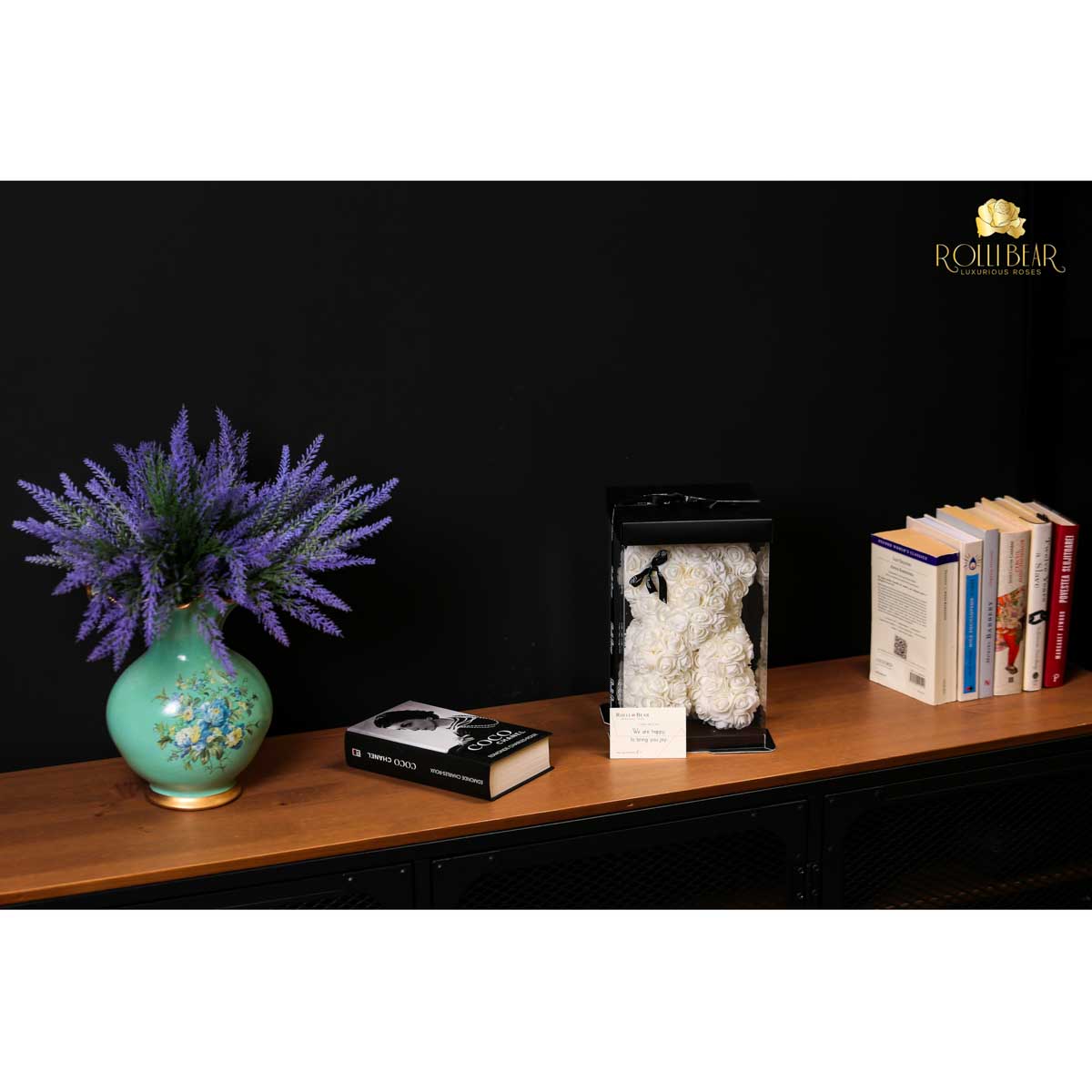 RolliBear_Ursulet_din_Trandafiri_Alb_25cm_4