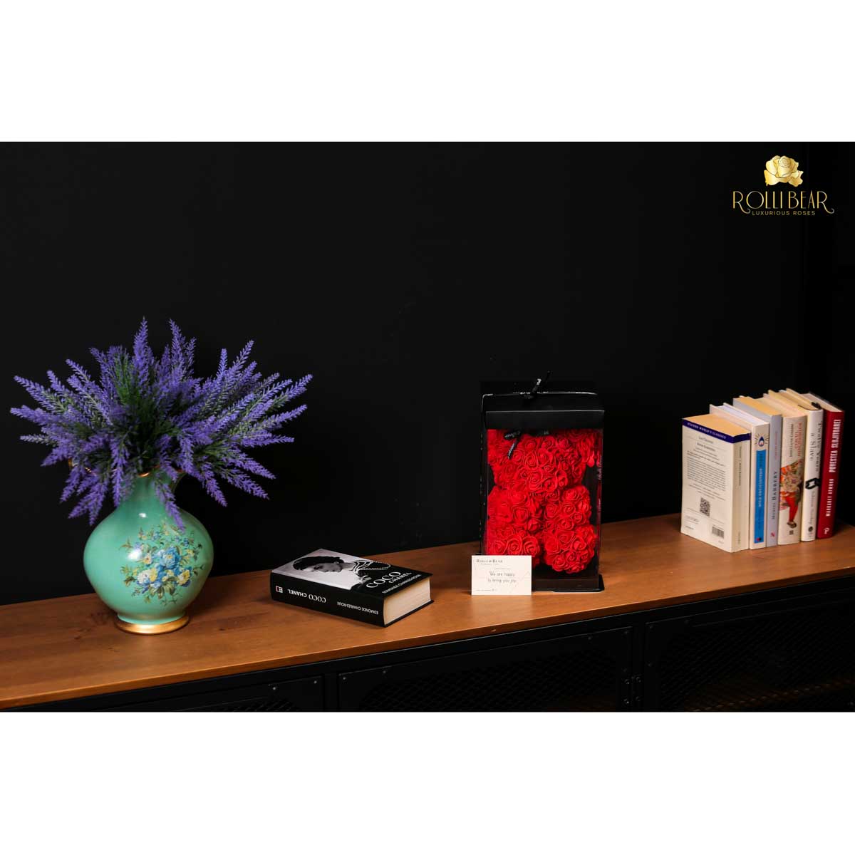 RolliBear_Ursulet_din_Trandafiri_Rosu_25cm_4