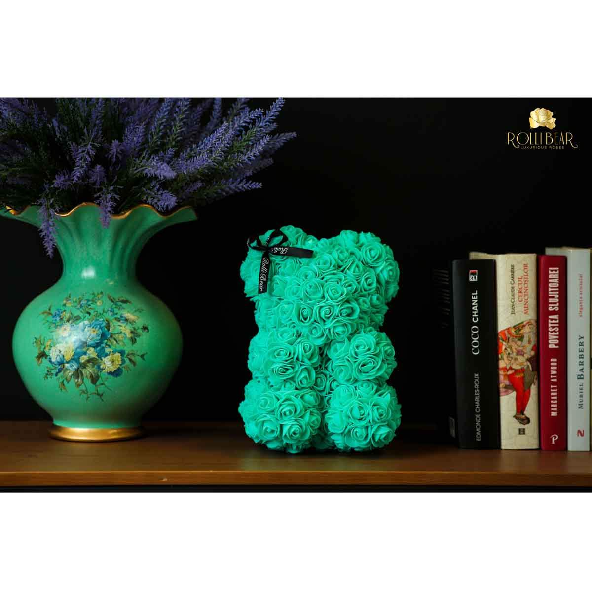 RolliBear_Ursulet_din_Trandafiri_Turcoaz_25cm_3