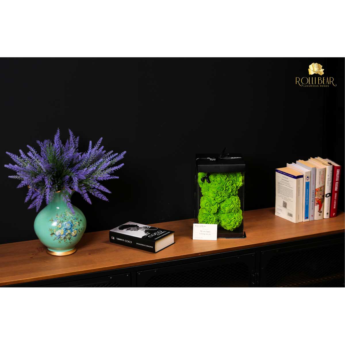 RolliBear_Ursulet_din_Trandafiri_Verde_25cm_4