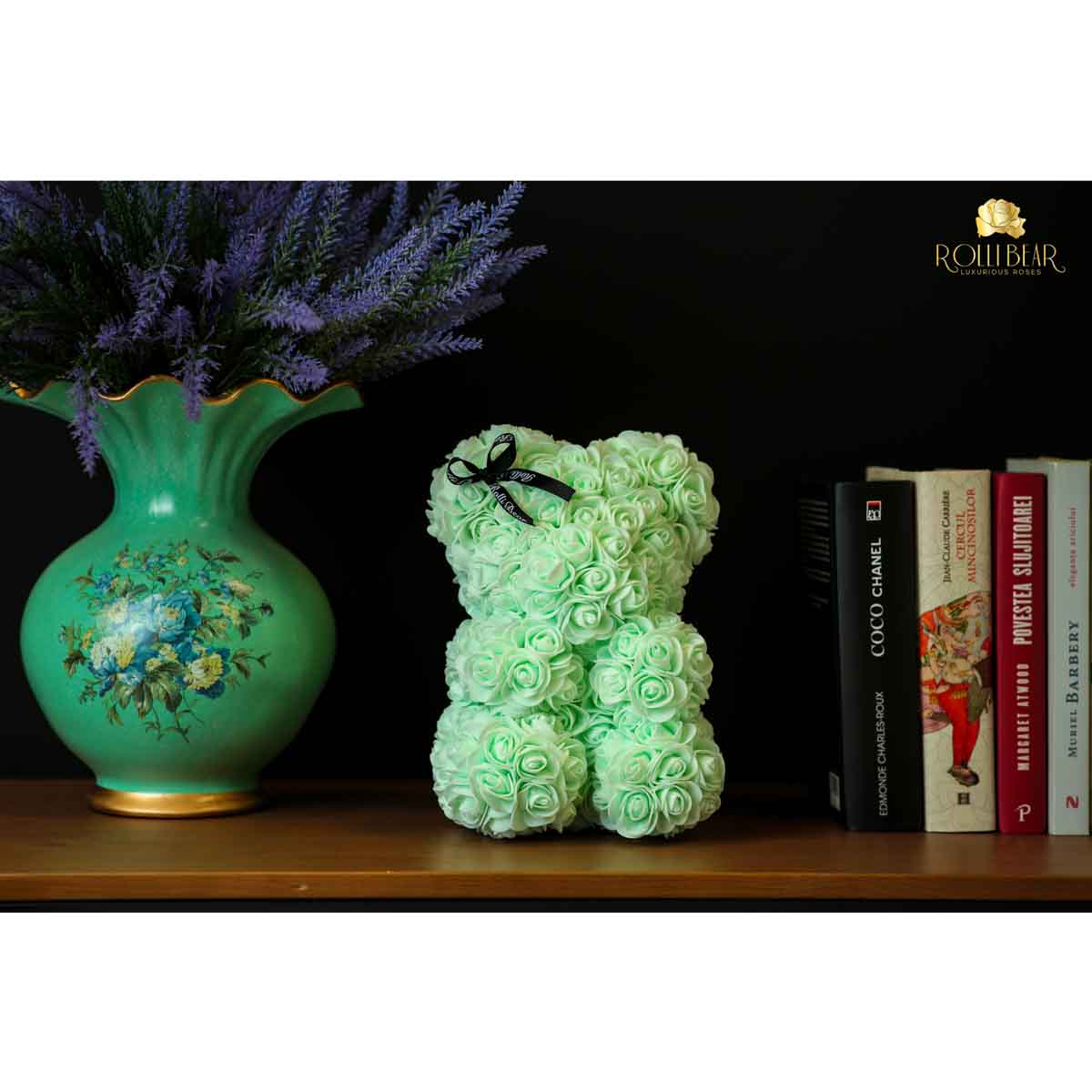 RolliBear_Ursulet_din_Trandafiri_Verde_Deschis_25cm_3